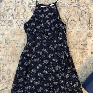 Maison Jules Women's Size L Navy Printed Sundress